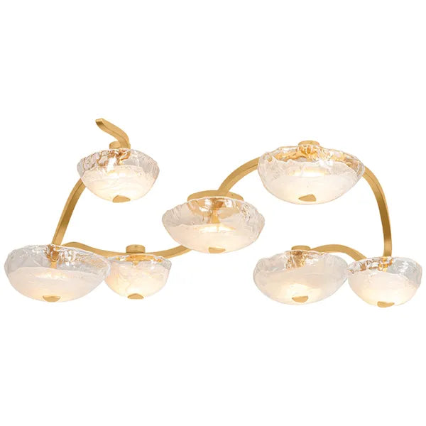 Kune Semi Flush, Vintage Gold Leaf
