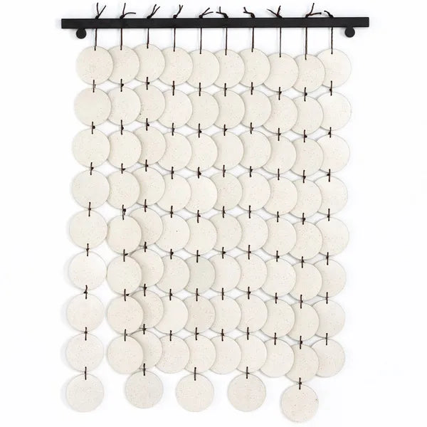 Ceramic Wall Hanging, Speckled Cream by Four Hands