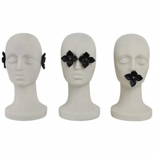 Hear, See, Speak No Evil Statuary, Black/White, Set of 3