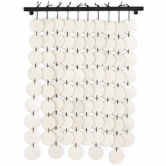 Ceramic Wall Hanging, Speckled Cream by Four Hands