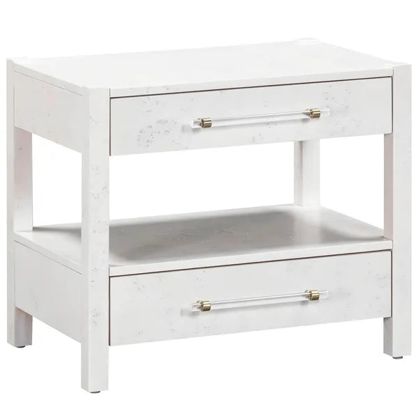 Brandyss 2 Drawer Nightstand, White